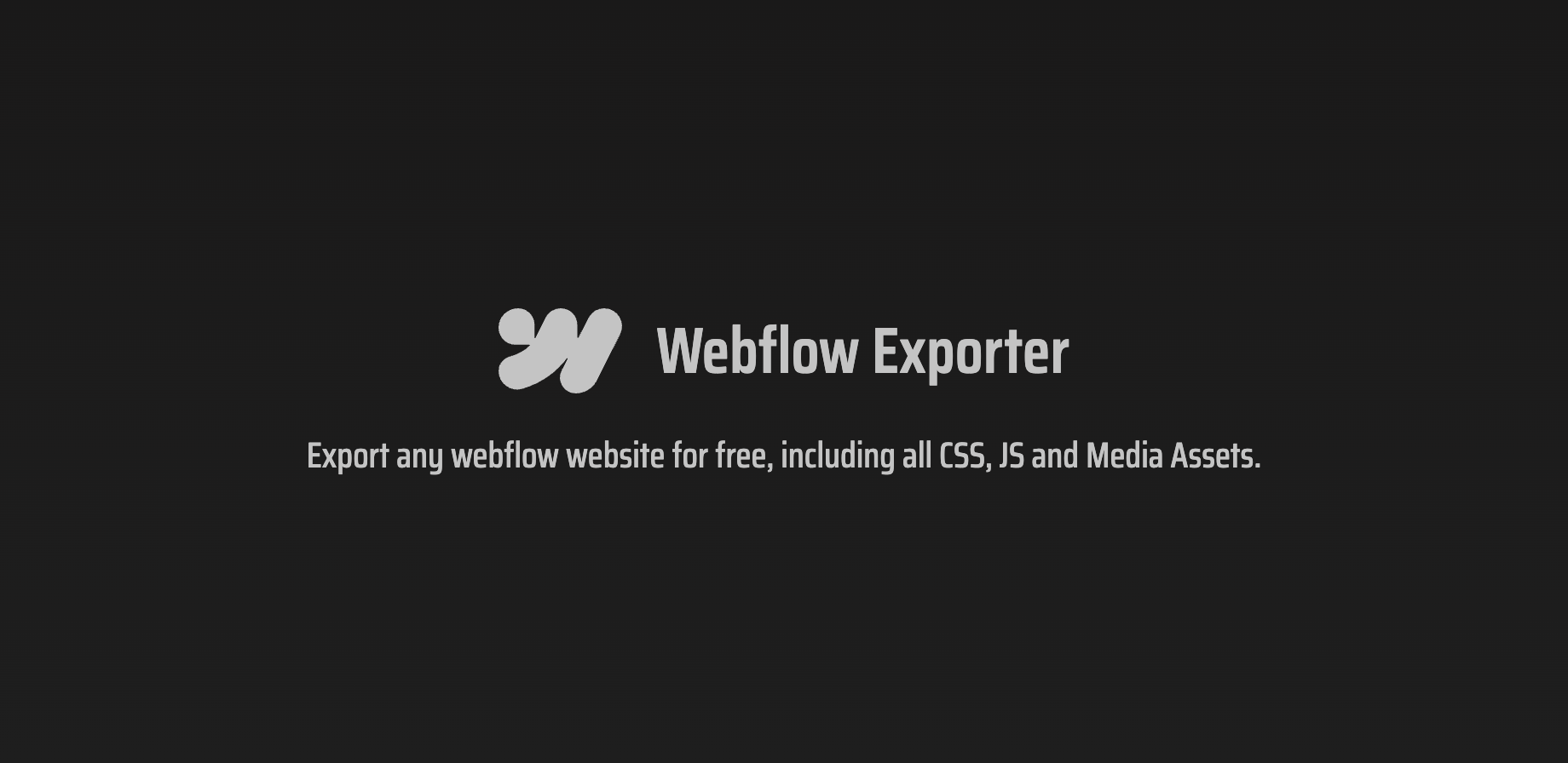 Webflow-Exporter — Tool to Export a Webflow Website for Free